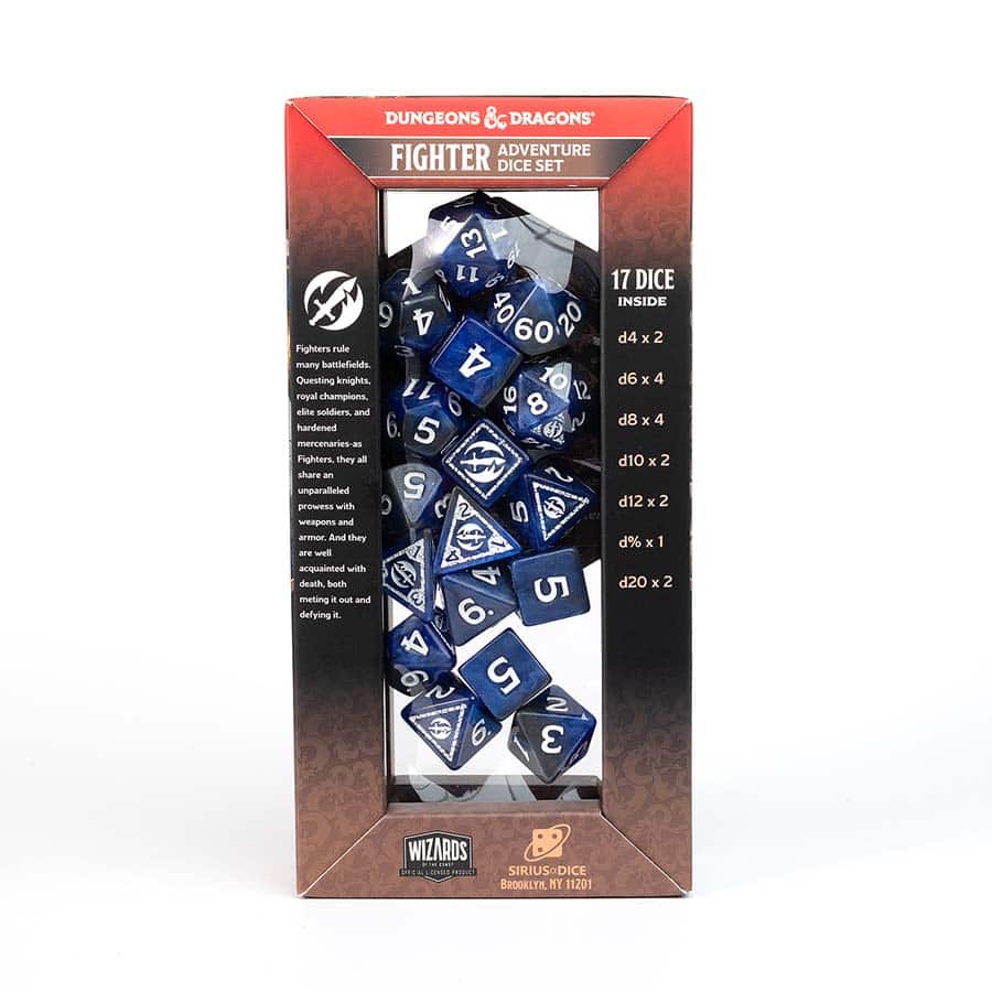 Dungeons & Dragons: Adventurer Dice: Fighter Blue | Dragon's Lair Comics and Fantasy Houston TX