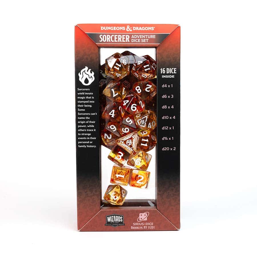 Dungeons & Dragons: Adventurer Dice: Sorcerer Orange | Dragon's Lair Comics and Fantasy Houston TX