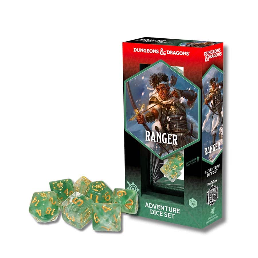 Dungeons & Dragons: Adventurer Dice: Ranger - White & Green | Dragon's Lair Comics and Fantasy Houston TX