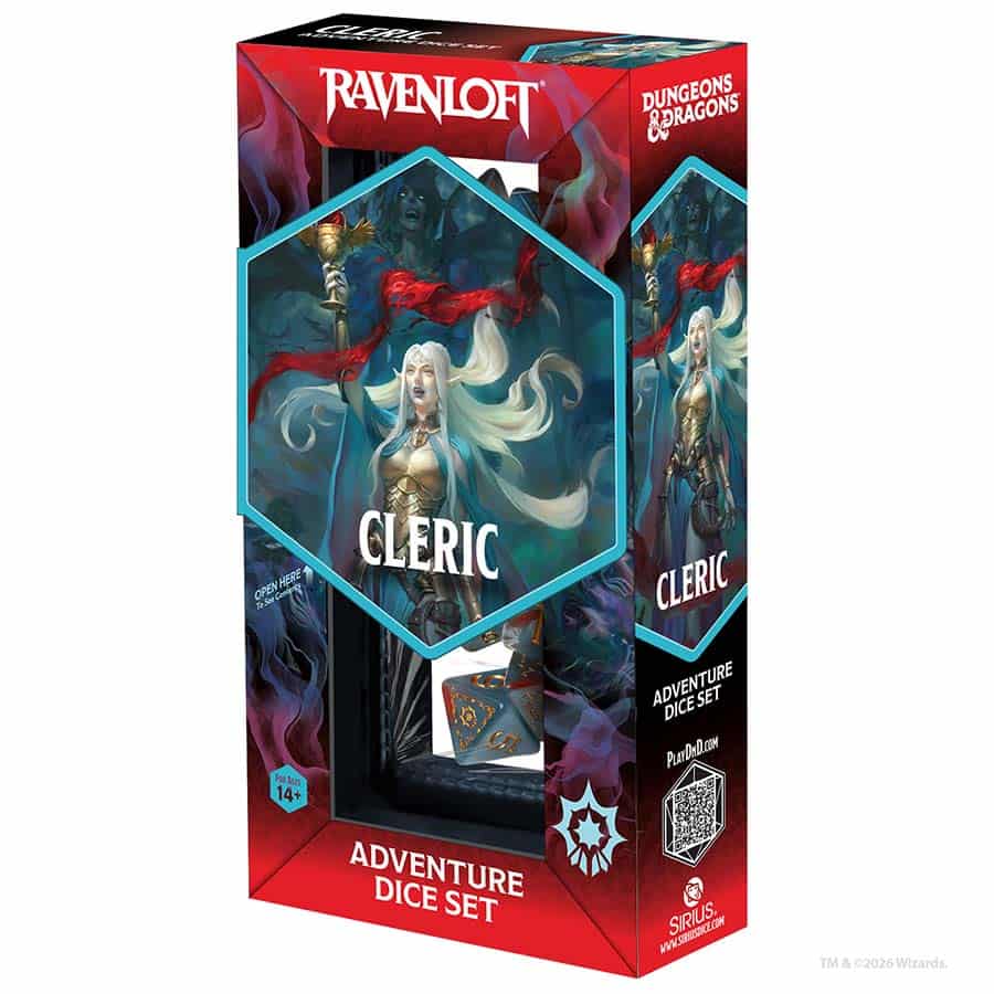 Dungeons & Dragons: Adventurer Dice: Cleric - Blue and Red | Odin's Place