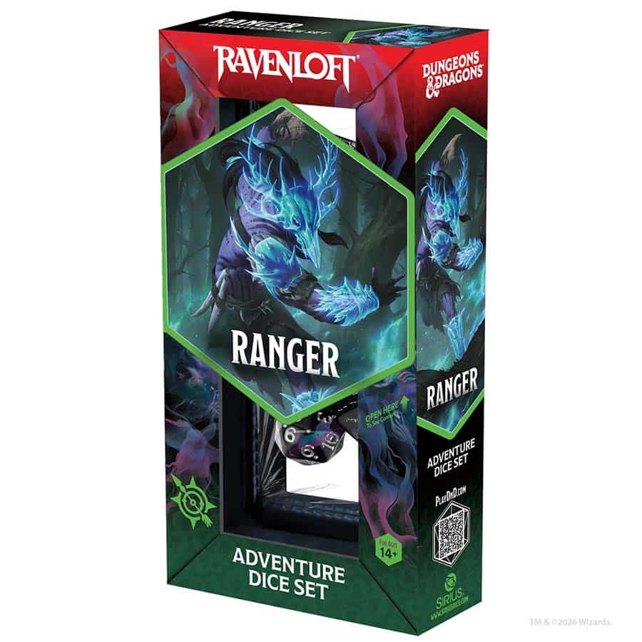 Dungeons & Dragons: Adventurer Dice: Ranger - Black and Blue | Odin's Place