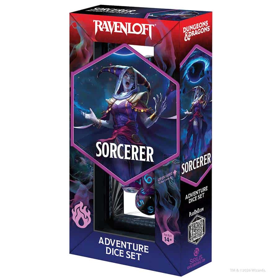 Dungeons & Dragons: Adventurer Dice: Sorcerer - Purple | Odin's Place