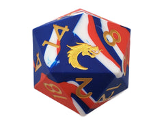 Old School Dice: Silicone 50mm D20 - Red, White & Blue | Dragon's Lair Comics and Fantasy Houston TX