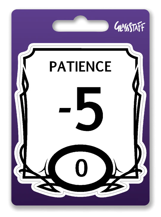 Forged Gaming: Stat Block Waterproof Die Cut Vinyl Sticker: Patience | Odin's Place