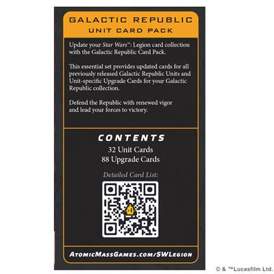 Star Wars: Legion - Galactic Republic Card Pack | Dragon's Lair Comics and Fantasy Houston TX