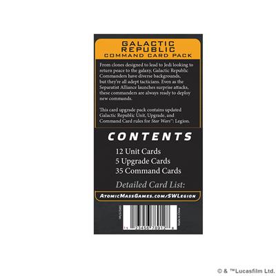 Star Wars: Legion - Galactic Republic Command Card Pack | Dragon's Lair Comics and Fantasy Houston TX