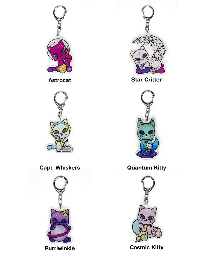 tokidoki Galactic Cats Acrylic Keychain Blind Box | Dragon's Lair Comics and Fantasy Houston TX