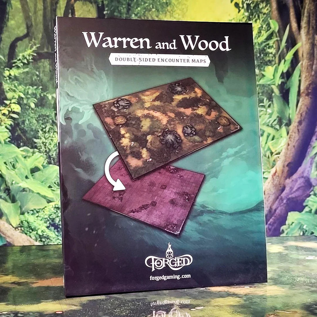 Forged Gaming: Warren and Wood Double-Sided RPG Encounter Map--Wooded Forest and Dungeon Floor | Odin's Place