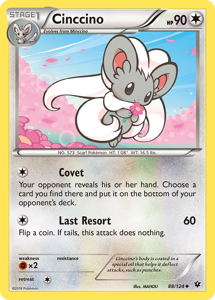 Cinccino (88/124) [XY: Fates Collide] | Dragon's Lair Comics and Fantasy Houston TX