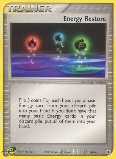Energy Restore (81/109) [EX: Ruby & Sapphire] | Dragon's Lair Comics and Fantasy Houston TX