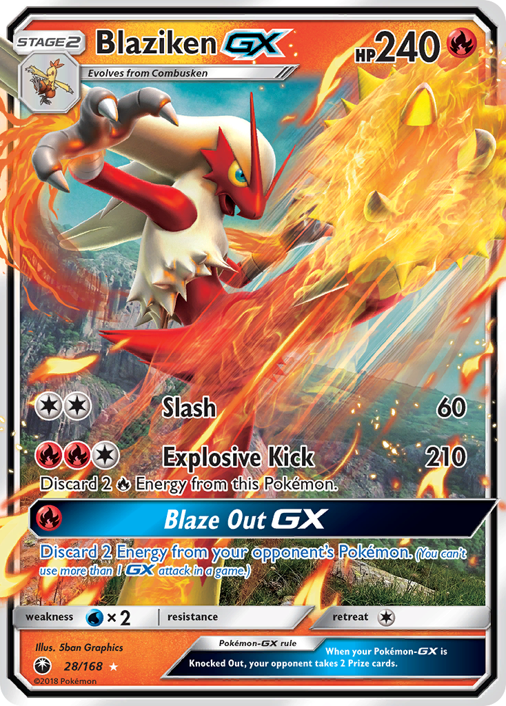 Blaziken GX (28/168) [Sun & Moon: Celestial Storm] | Dragon's Lair Comics and Fantasy Houston TX