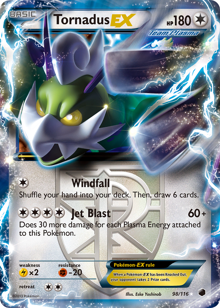 Tornadus EX (98/116) [Black & White: Plasma Freeze] | Dragon's Lair Comics and Fantasy Houston TX