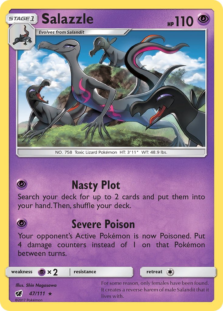 Salazzle (47/111) (Theme Deck Exclusive) [Sun & Moon: Crimson Invasion] | Dragon's Lair Comics and Fantasy Houston TX