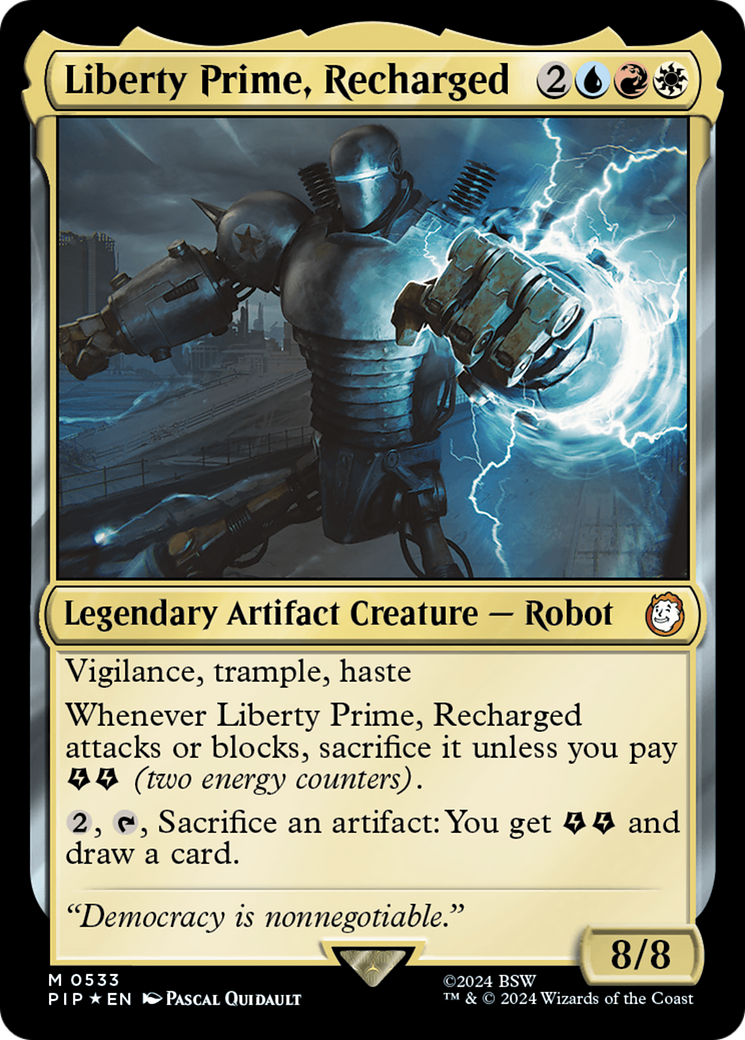 Liberty Prime, Recharged (Surge Foil) [Fallout] | Dragon's Lair Comics and Fantasy Houston TX