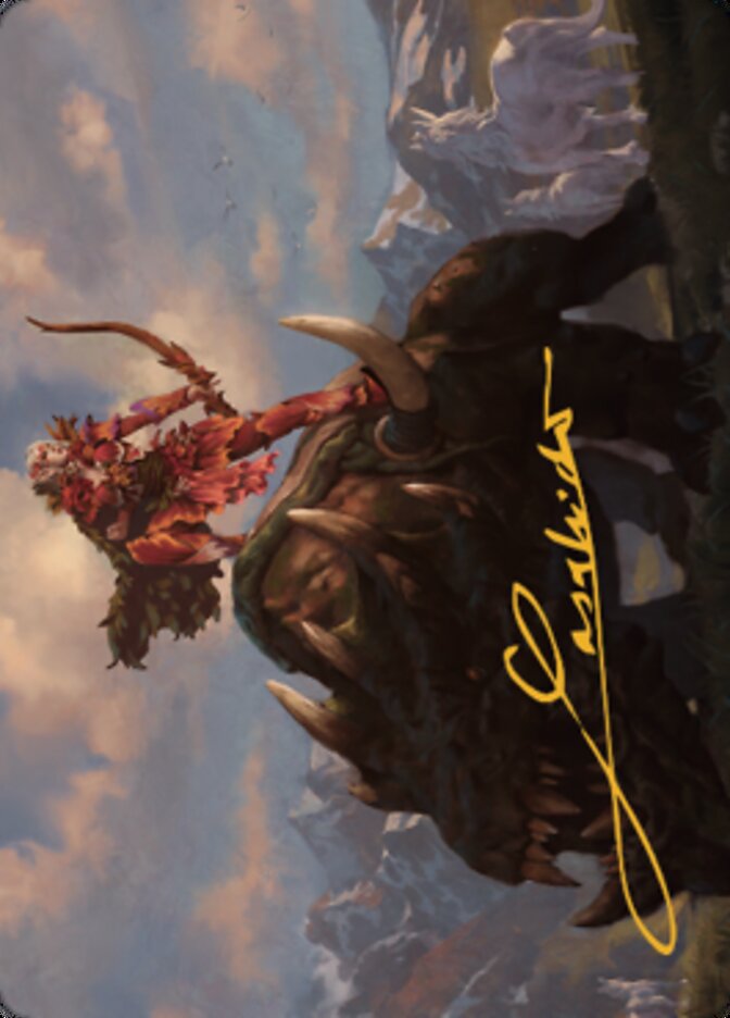 Meria's Outrider Art Card (Gold-Stamped Signature) [Dominaria United Art Series] | Dragon's Lair Comics and Fantasy Houston TX