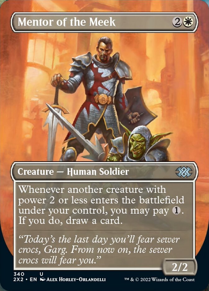 Mentor of the Meek (Borderless Alternate Art) [Double Masters 2022] | Dragon's Lair Comics and Fantasy Houston TX