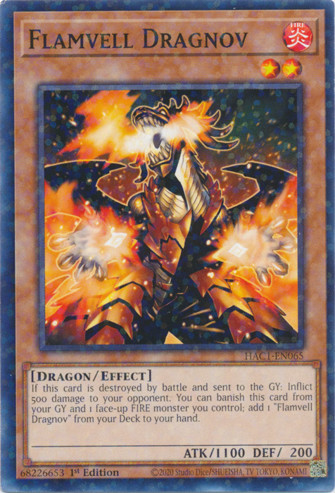 Flamvell Dragnov (Duel Terminal) [HAC1-EN065] Common | Dragon's Lair Comics and Fantasy Houston TX