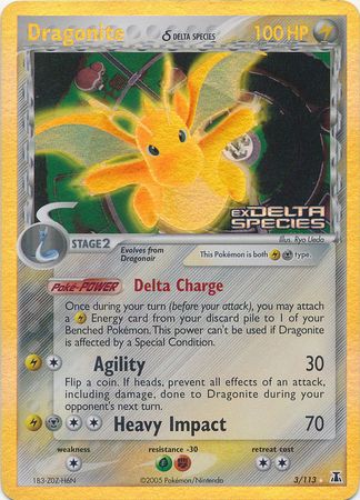 Dragonite (3/113) (Delta Species) (Stamped) [EX: Delta Species] | Dragon's Lair Comics and Fantasy Houston TX