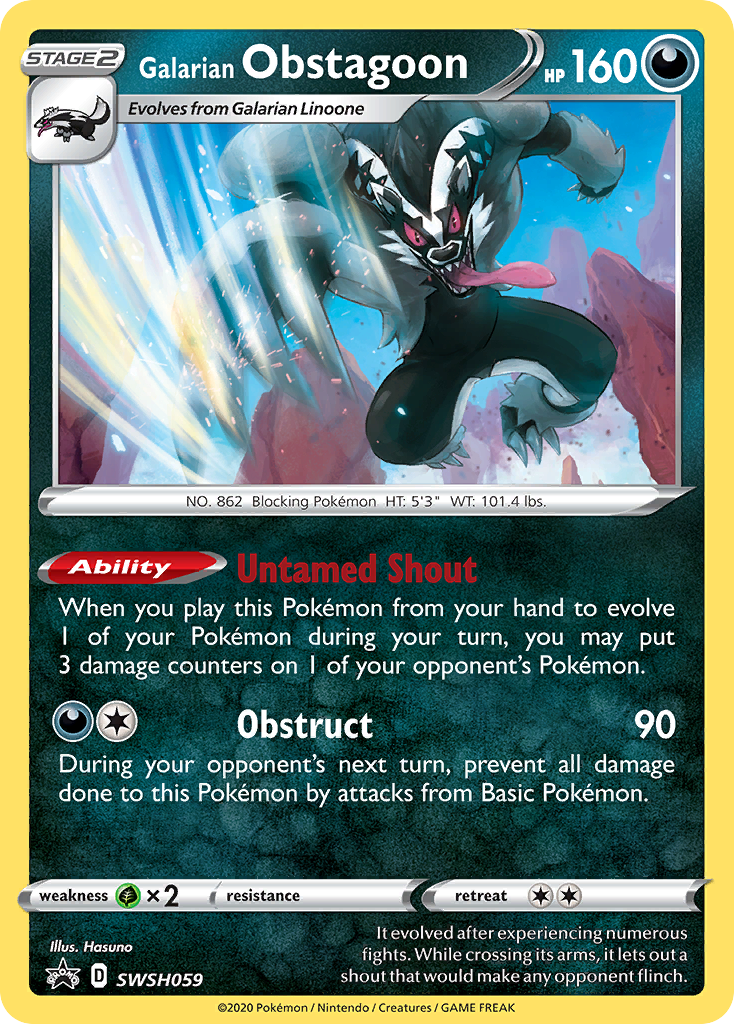 Galarian Obstagoon (SWSH059) [Sword & Shield: Black Star Promos] | Odin's Place