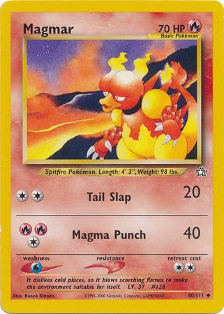 Magmar (40/111) [Neo Genesis Unlimited] | Dragon's Lair Comics and Fantasy Houston TX