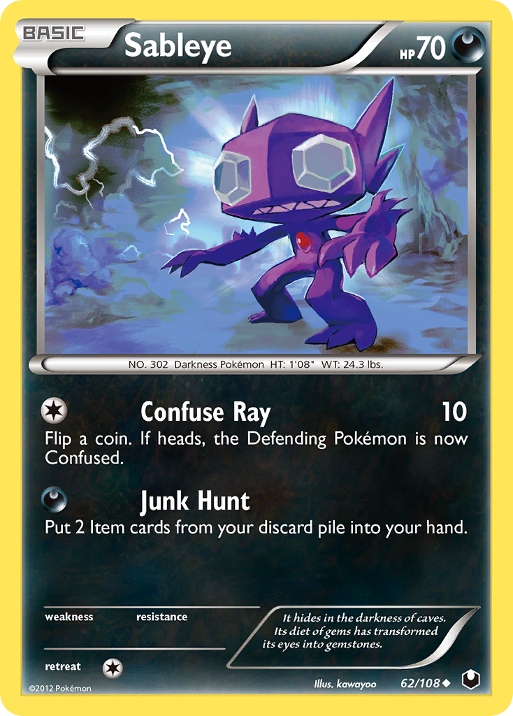 Sableye (62/108) [Black & White: Dark Explorers] | Dragon's Lair Comics and Fantasy Houston TX