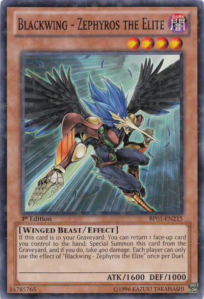 Blackwing - Zephyros the Elite [BP01-EN215] Starfoil Rare | Dragon's Lair Comics and Fantasy Houston TX