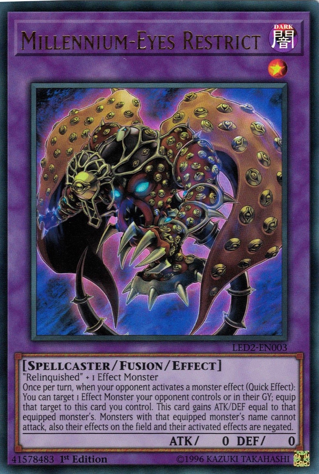 Millennium-Eyes Restrict [LED2-EN003] Ultra Rare | Dragon's Lair Comics and Fantasy Houston TX