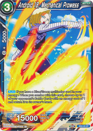 Android 18, Mechanical Prowess (XD2-03) [Android Duality] | Dragon's Lair Comics and Fantasy Houston TX