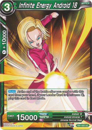 Infinite Energy Android 18 (TB1-055) [The Tournament of Power] | Dragon's Lair Comics and Fantasy Houston TX