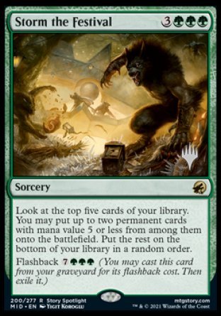 Storm the Festival (Promo Pack) [Innistrad: Midnight Hunt Promos] | Dragon's Lair Comics and Fantasy Houston TX
