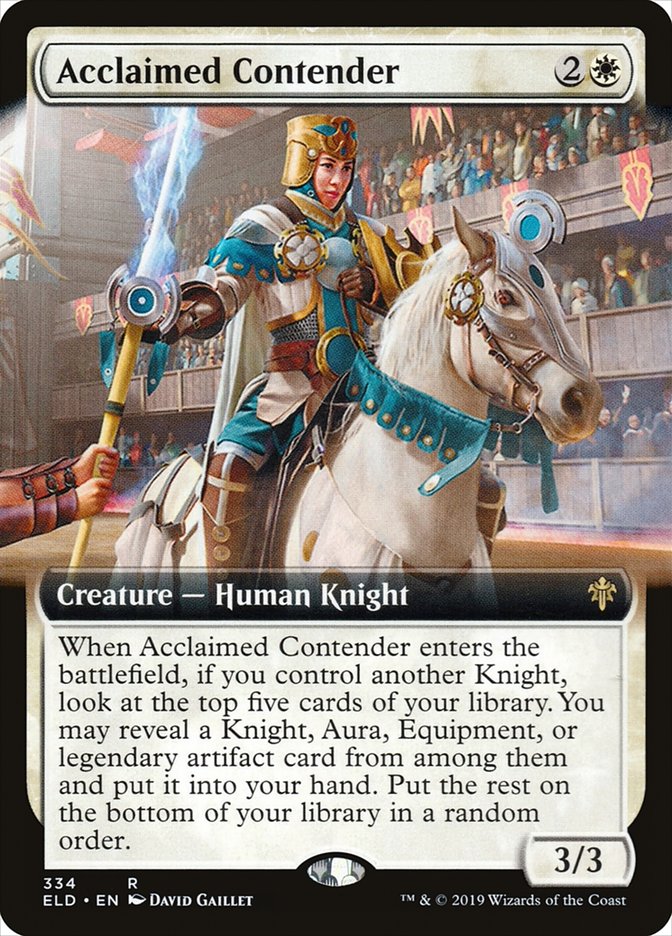 Acclaimed Contender (Extended Art) [Throne of Eldraine] | Dragon's Lair Comics and Fantasy Houston TX