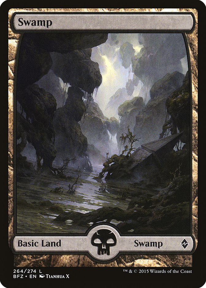 Swamp (264) (Full Art) [Battle for Zendikar] | Dragon's Lair Comics and Fantasy Houston TX