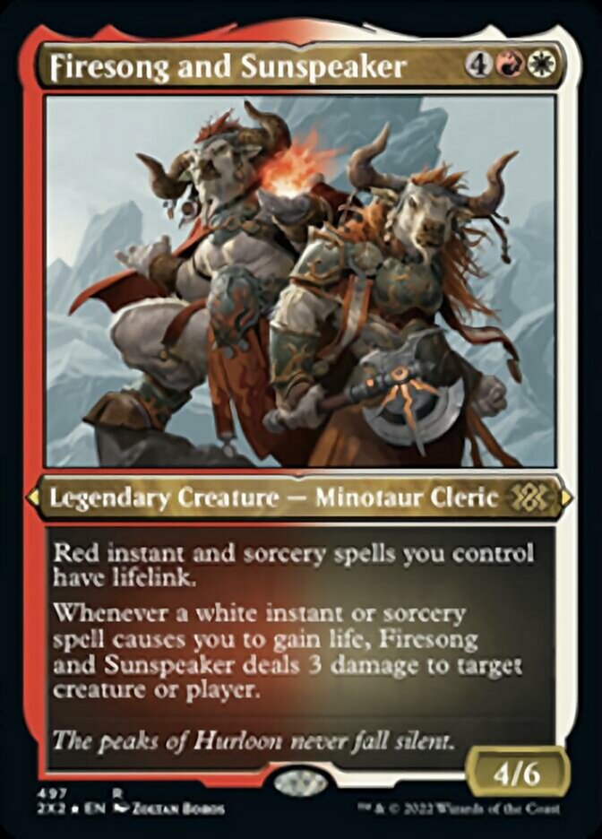 Firesong and Sunspeaker (Foil Etched) [Double Masters 2022] | Dragon's Lair Comics and Fantasy Houston TX