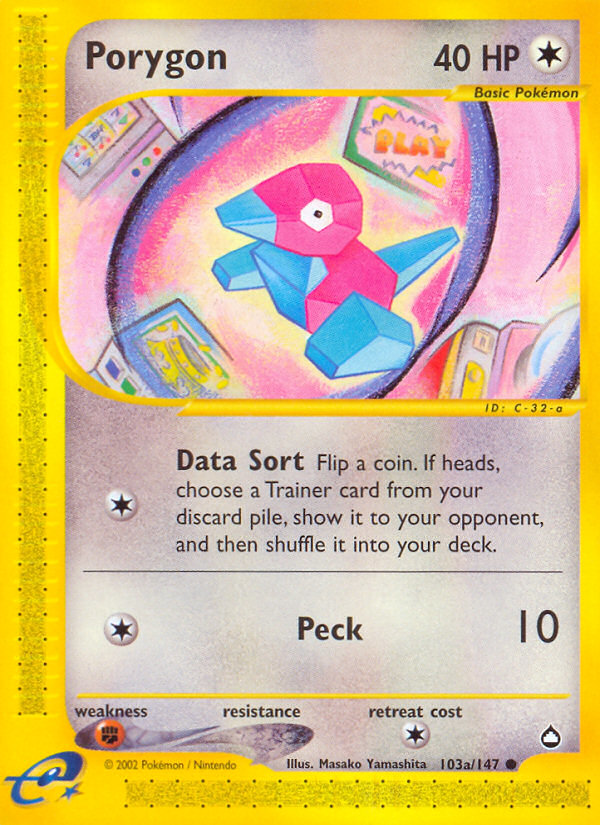 Porygon (103a/147) [Aquapolis] | Dragon's Lair Comics and Fantasy Houston TX