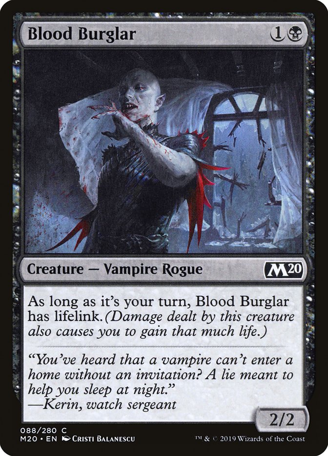 Blood Burglar [Core Set 2020] | Dragon's Lair Comics and Fantasy Houston TX