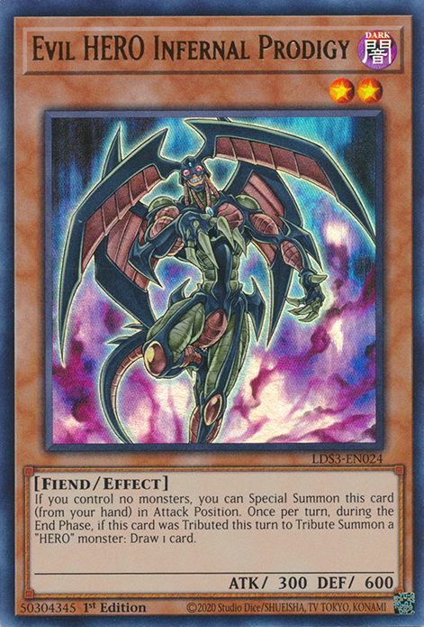 Evil HERO Infernal Prodigy [LDS3-EN024] Ultra Rare | Dragon's Lair Comics and Fantasy Houston TX