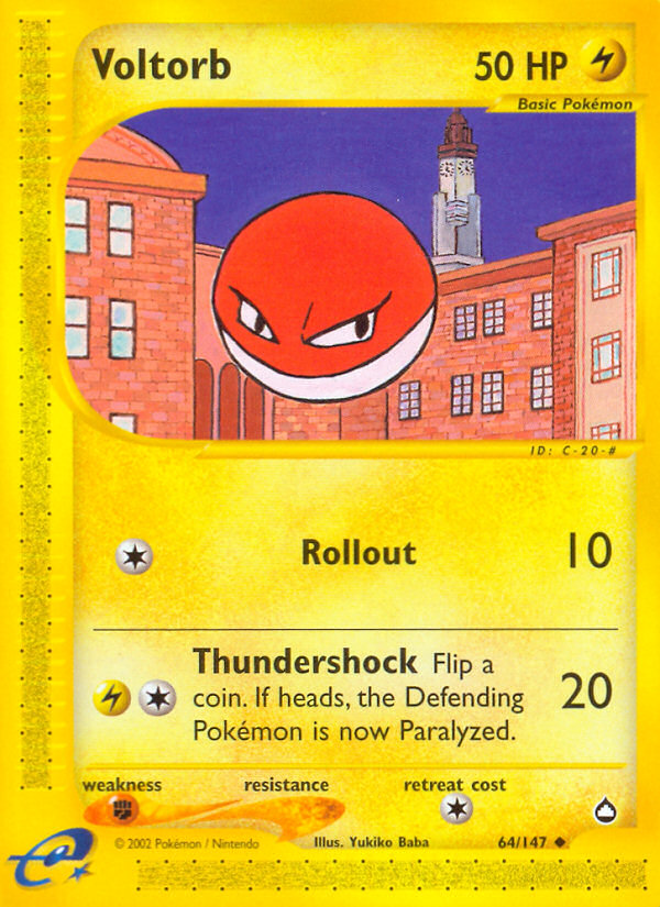 Voltorb (64/147) [Aquapolis] | Dragon's Lair Comics and Fantasy Houston TX