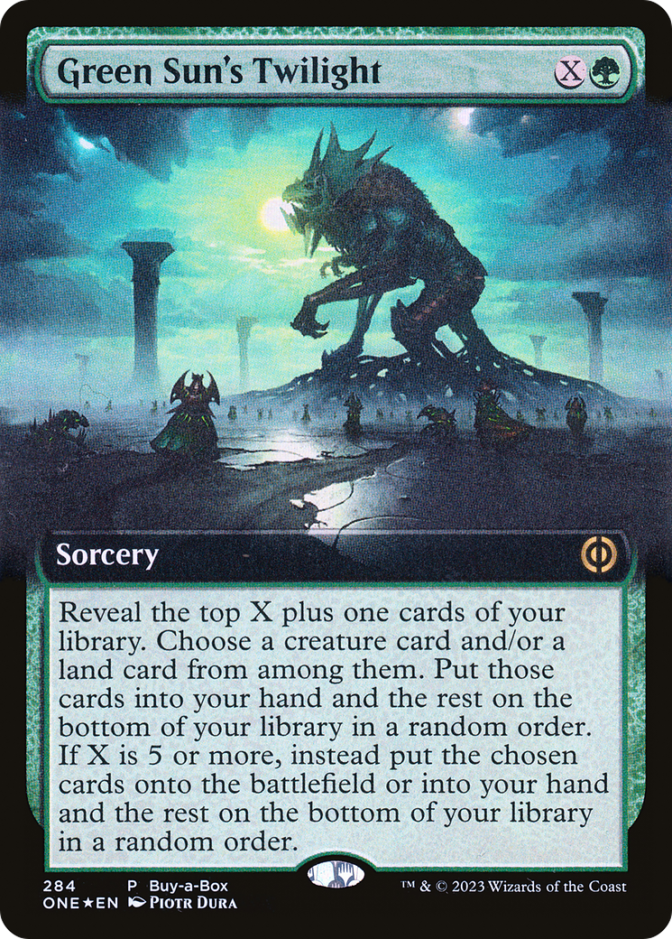 Green Sun's Twilight (Buy-A-Box) (Extended Art) [Phyrexia: All Will Be One] | Dragon's Lair Comics and Fantasy Houston TX