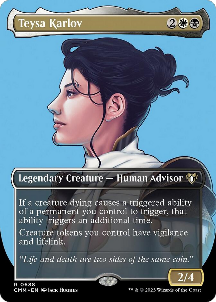 Teysa Karlov (Borderless Profile) [Commander Masters] | Dragon's Lair Comics and Fantasy Houston TX