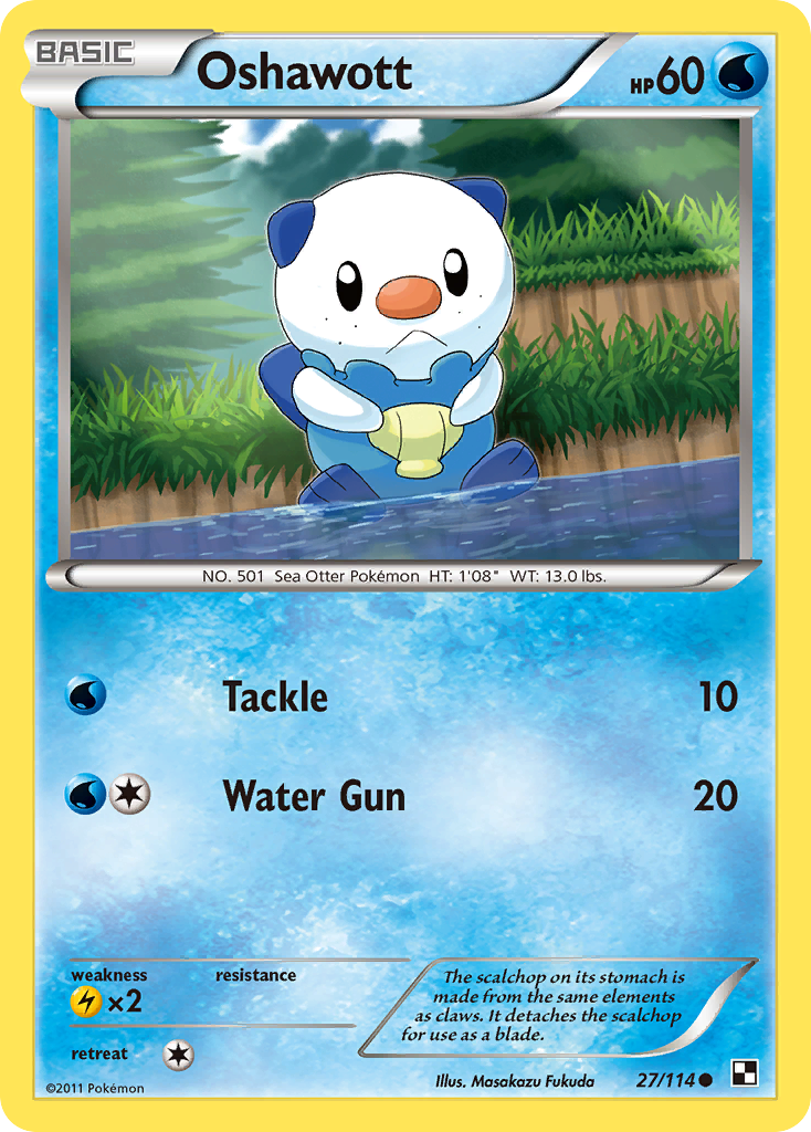 Oshawott (27/114) [Black & White: Base Set] | Dragon's Lair Comics and Fantasy Houston TX