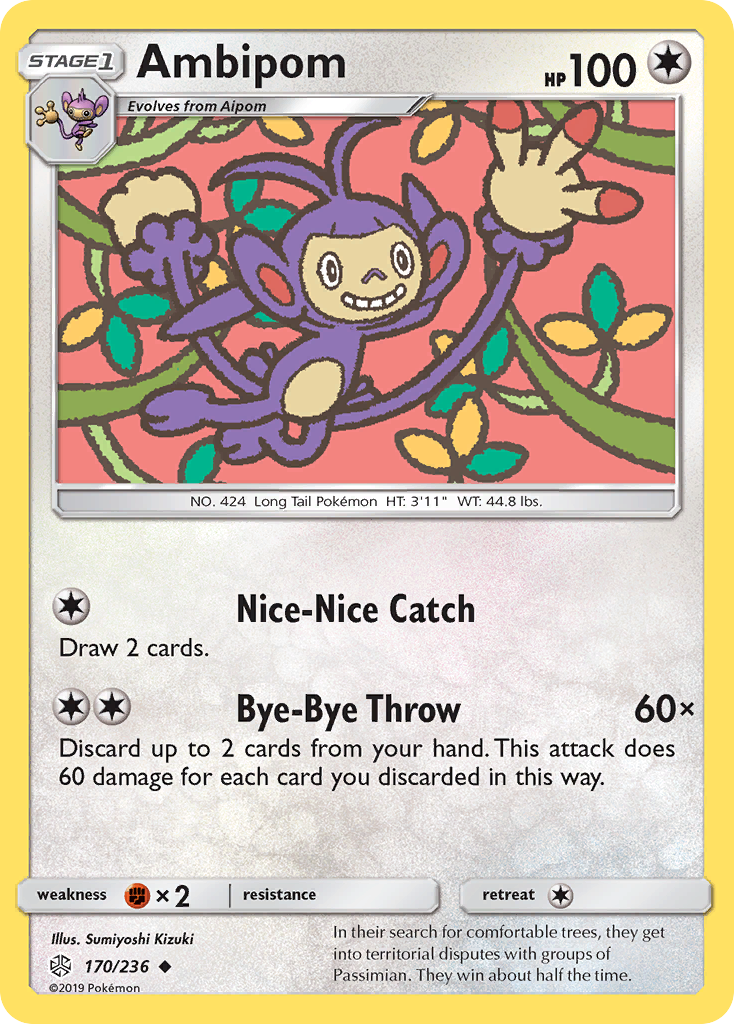 Ambipom (170/236) [Sun & Moon: Cosmic Eclipse] | Dragon's Lair Comics and Fantasy Houston TX