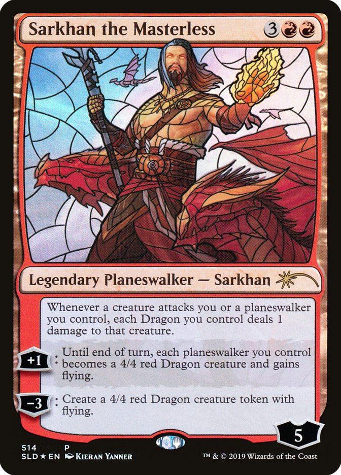 Sarkhan the Masterless (Stained Glass) [Secret Lair Drop Promos] | Dragon's Lair Comics and Fantasy Houston TX