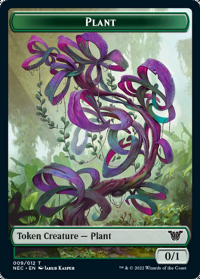 Plant // Treasure Double-Sided Token [Kamigawa: Neon Dynasty Commander Tokens] | Dragon's Lair Comics and Fantasy Houston TX