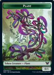 Plant // Treasure Double-Sided Token [Kamigawa: Neon Dynasty Commander Tokens] | Dragon's Lair Comics and Fantasy Houston TX