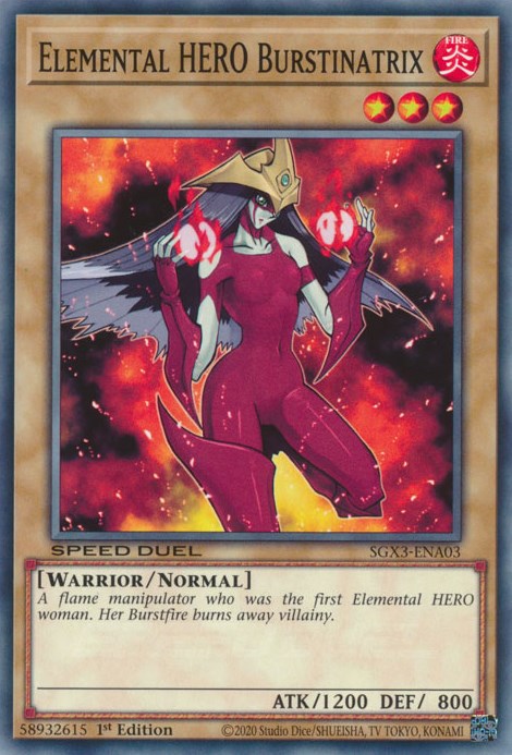 Elemental HERO Burstinatrix [SGX3-ENA03] Common | Dragon's Lair Comics and Fantasy Houston TX