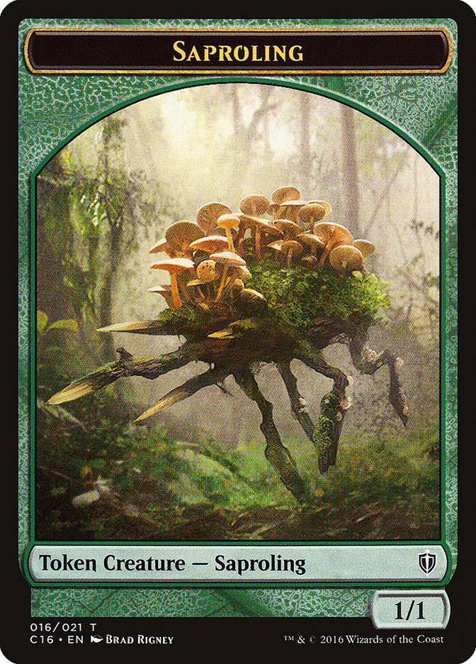 Saproling (016) // Spirit (006) Double-Sided Token [Commander 2016 Tokens] | Dragon's Lair Comics and Fantasy Houston TX