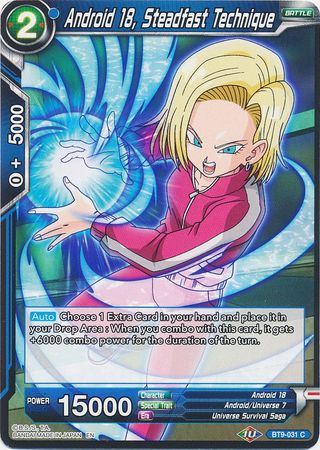 Android 18, Steadfast Technique (BT9-031) [Universal Onslaught] | Dragon's Lair Comics and Fantasy Houston TX