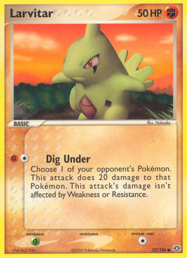 Larvitar (52/106) [EX: Emerald] | Dragon's Lair Comics and Fantasy Houston TX
