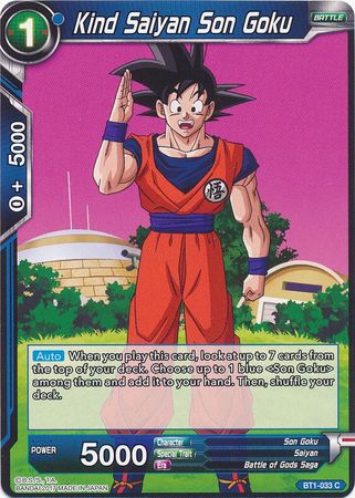Kind Saiyan Son Goku (BT1-033) [Galactic Battle] | Dragon's Lair Comics and Fantasy Houston TX