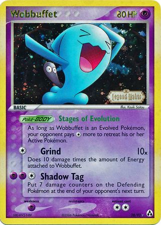 Wobbuffet (28/92) (Stamped) [EX: Legend Maker] | Dragon's Lair Comics and Fantasy Houston TX